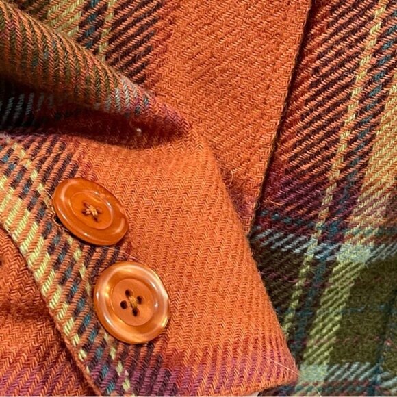 Field Gear Plaid Wool Blend Blazer Womens Size Medium - Picture 5 of 10